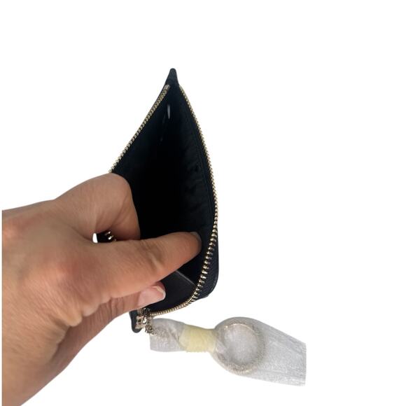 Kate Spade medium l-zip card holder with Key Ring Black - Picture 4 of 6